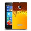 Дизайнерский пластиковый чехол для Microsoft Lumia 435 Пузырьки пива