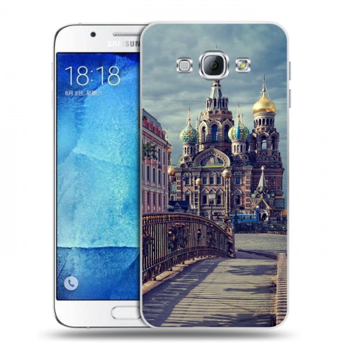 Дизайнерский пластиковый чехол для Samsung Galaxy A8 Санкт-Петербург