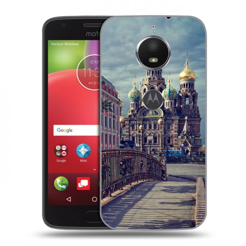 Дизайнерский силиконовый чехол для Motorola Moto E4 Plus Санкт-Петербург