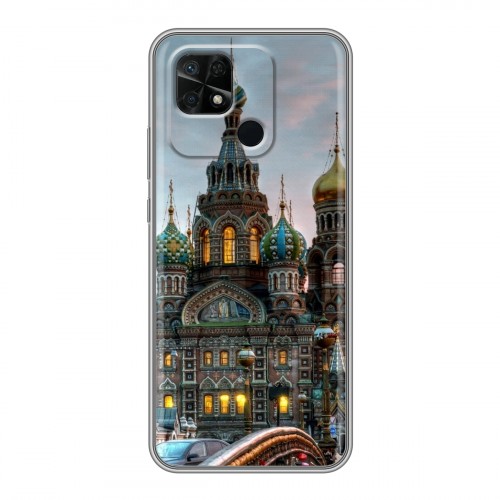 Дизайнерский силиконовый с усиленными углами чехол для Xiaomi Redmi 10C Санкт-Петербург