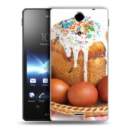 Дизайнерский пластиковый чехол для Sony Xperia TX Пасха