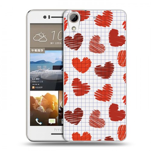 Дизайнерский пластиковый чехол для HTC Desire 728 День Святого Валентина