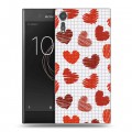 Дизайнерский пластиковый чехол для Sony Xperia XZs День Святого Валентина