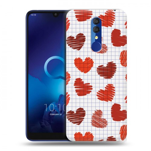 Дизайнерский пластиковый чехол для Alcatel 3 (2019) День Святого Валентина