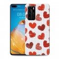 Дизайнерский силиконовый с усиленными углами чехол для Huawei P40 День Святого Валентина