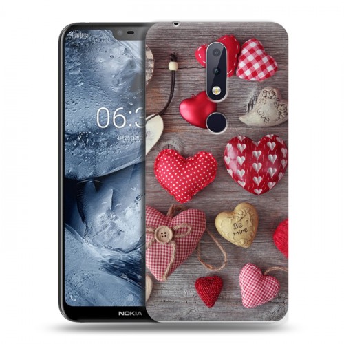 Дизайнерский пластиковый чехол для Nokia 6.1 Plus День Святого Валентина