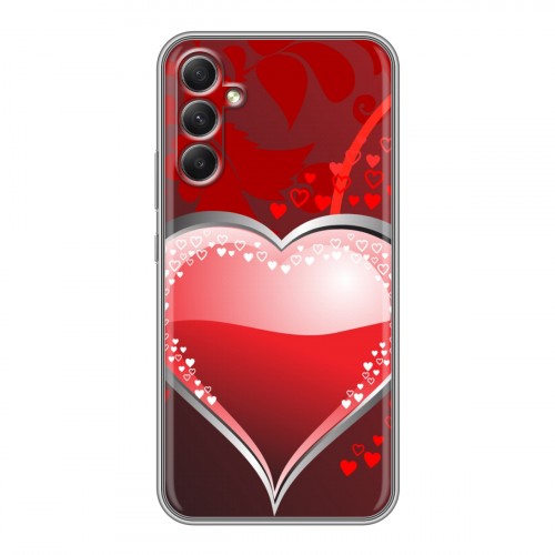 Дизайнерский силиконовый с усиленными углами чехол для Samsung Galaxy A34 5G День Святого Валентина