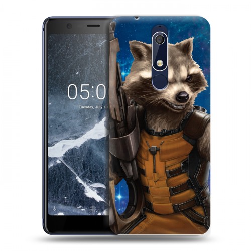 Дизайнерский пластиковый чехол для Nokia 5.1 Стражи галактики