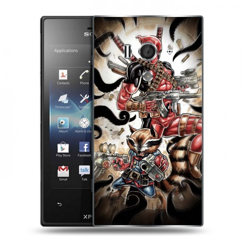 Дизайнерский пластиковый чехол для Sony Xperia acro S Стражи галактики