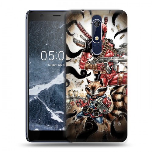 Дизайнерский пластиковый чехол для Nokia 5.1 Стражи галактики