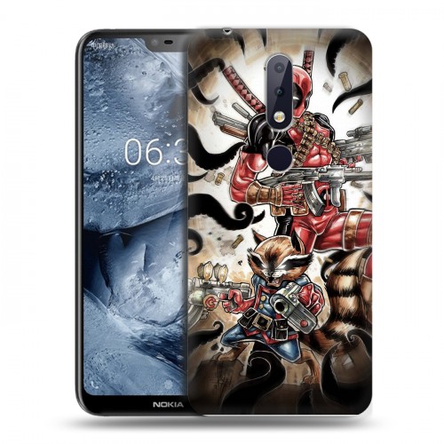 Дизайнерский пластиковый чехол для Nokia 6.1 Plus Стражи галактики