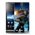 Дизайнерский пластиковый чехол для Sony Xperia S Стражи галактики