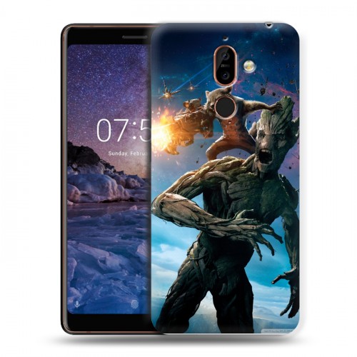 Дизайнерский пластиковый чехол для Nokia 7 Plus Стражи галактики