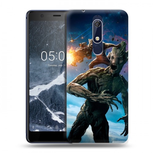 Дизайнерский пластиковый чехол для Nokia 5.1 Стражи галактики