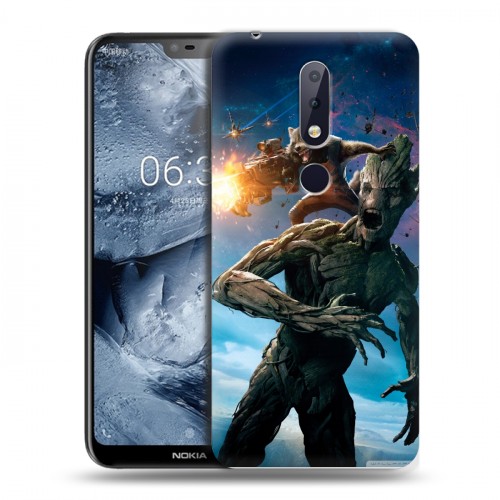 Дизайнерский пластиковый чехол для Nokia 6.1 Plus Стражи галактики