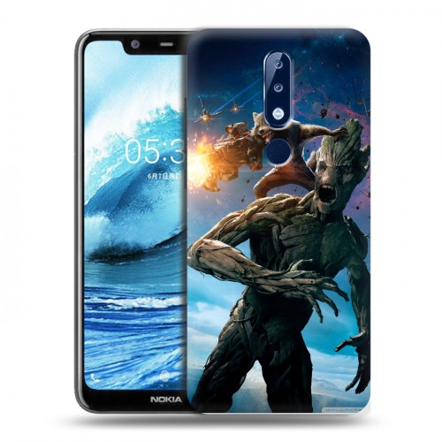 Дизайнерский силиконовый чехол для Nokia 5.1 Plus Стражи галактики