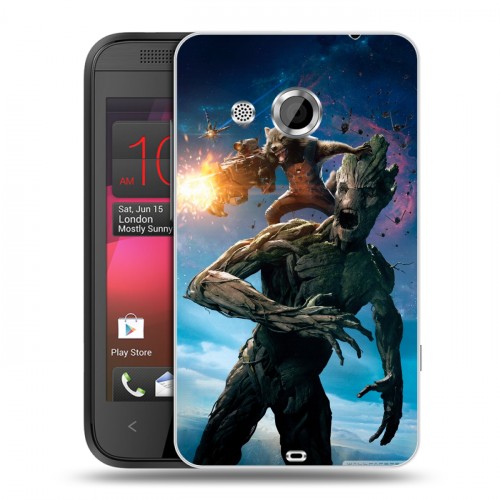 Дизайнерский пластиковый чехол для HTC Desire 200 Стражи галактики
