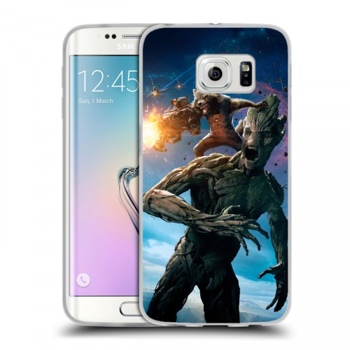 Дизайнерский пластиковый чехол для Samsung Galaxy S6 Edge Стражи галактики