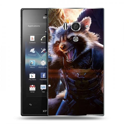 Дизайнерский пластиковый чехол для Sony Xperia acro S Стражи галактики