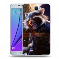 Дизайнерский пластиковый чехол для Samsung Galaxy Note 2 Стражи галактики