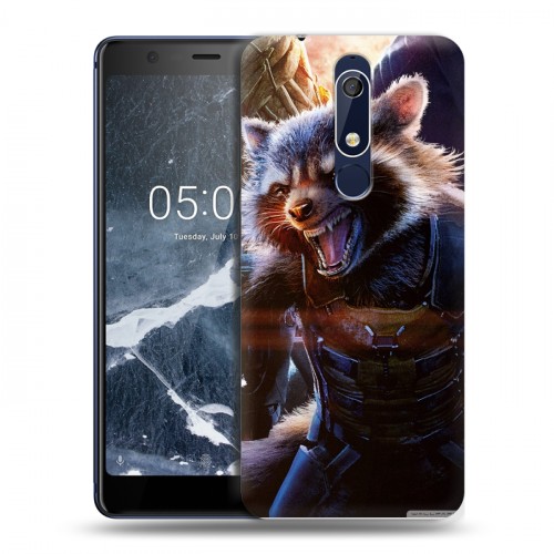 Дизайнерский пластиковый чехол для Nokia 5.1 Стражи галактики