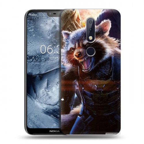 Дизайнерский пластиковый чехол для Nokia 6.1 Plus Стражи галактики