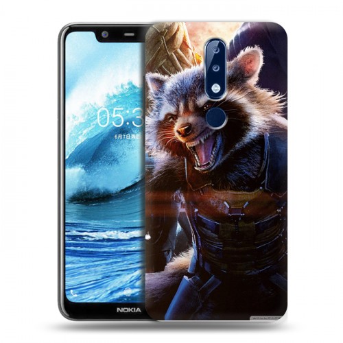 Дизайнерский силиконовый чехол для Nokia 5.1 Plus Стражи галактики