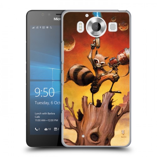 Дизайнерский пластиковый чехол для Microsoft Lumia 950 Стражи галактики