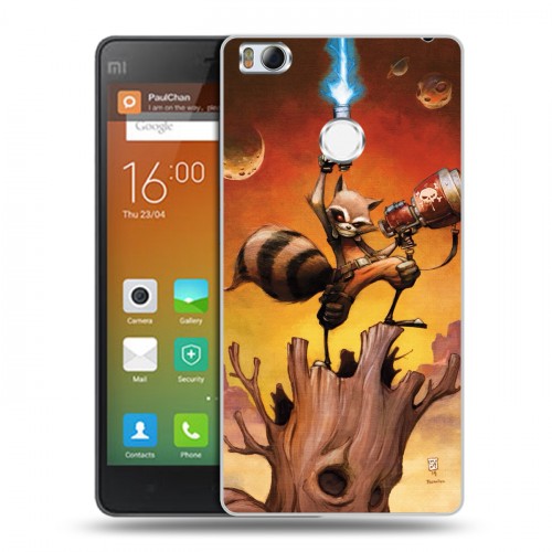 Дизайнерский силиконовый чехол для Xiaomi Mi4S Стражи галактики