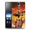 Дизайнерский пластиковый чехол для Sony Xperia TX Стражи галактики