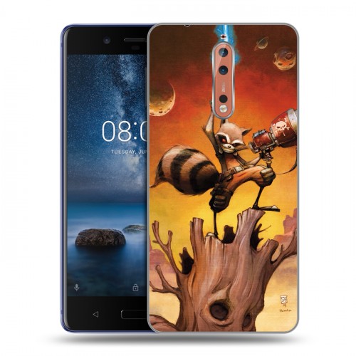 Дизайнерский пластиковый чехол для Nokia 8 Стражи галактики