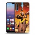 Дизайнерский силиконовый с усиленными углами чехол для Huawei P20 Pro Стражи галактики