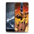 Дизайнерский пластиковый чехол для Nokia 5.1 Стражи галактики