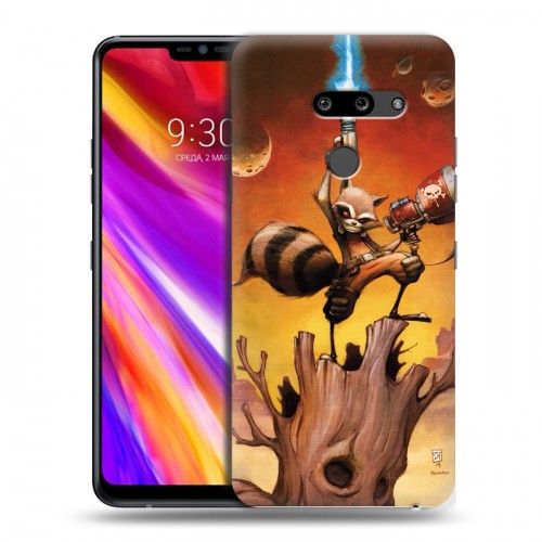 Дизайнерский пластиковый чехол для LG G8 ThinQ Стражи галактики