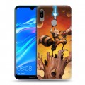 Дизайнерский пластиковый чехол для Huawei Y6 (2019) Стражи галактики