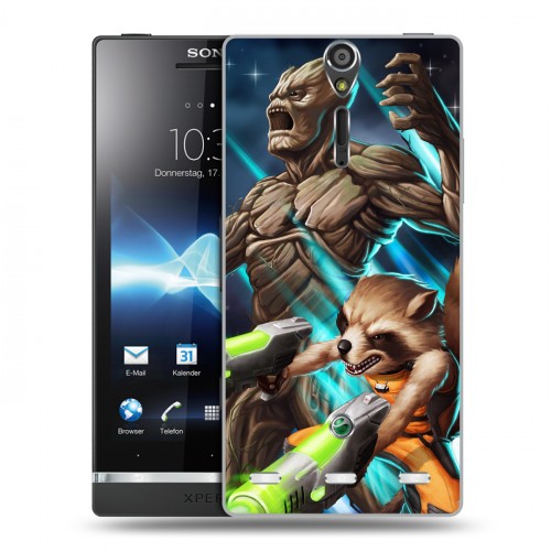 Дизайнерский пластиковый чехол для Sony Xperia S Стражи галактики