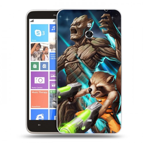 Дизайнерский пластиковый чехол для Nokia Lumia 1320 Стражи галактики