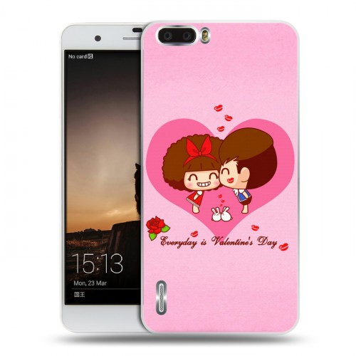 Дизайнерский силиконовый чехол для Huawei Honor 6 Plus День Святого Валентина