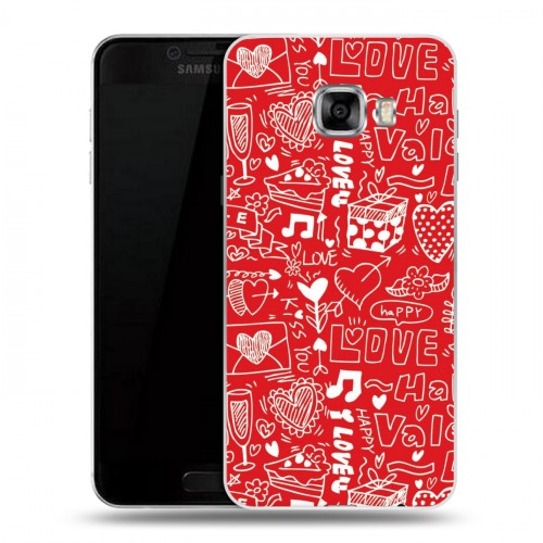 Дизайнерский пластиковый чехол для Samsung Galaxy C5 День Святого Валентина