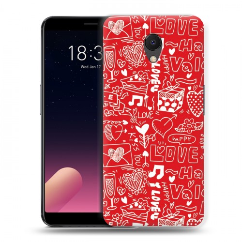 Дизайнерский силиконовый чехол для Meizu M6s День Святого Валентина