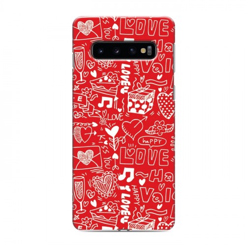 Дизайнерский силиконовый чехол для Samsung Galaxy S10 День Святого Валентина