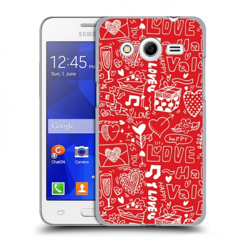 Дизайнерский пластиковый чехол для Samsung Galaxy Core 2 День Святого Валентина