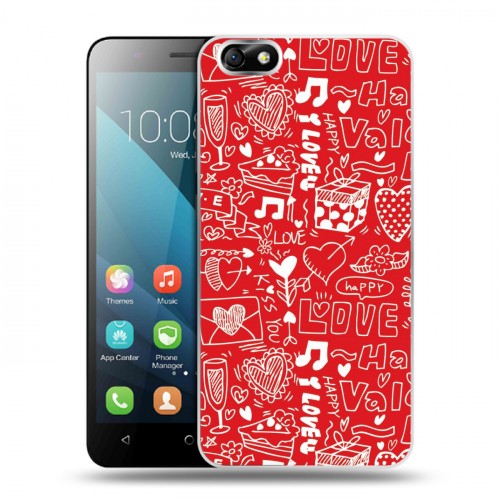 Дизайнерский пластиковый чехол для Huawei Honor 4X День Святого Валентина