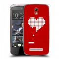 Дизайнерский пластиковый чехол для HTC Desire 500 День Святого Валентина