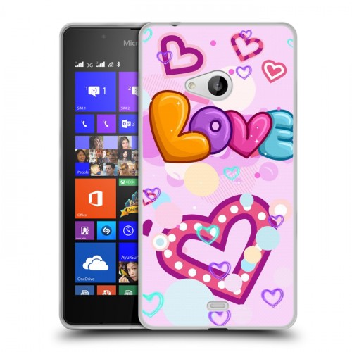 Дизайнерский пластиковый чехол для Microsoft Lumia 540 День Святого Валентина