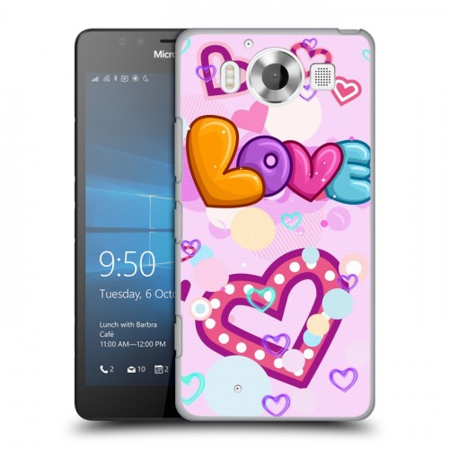 Дизайнерский пластиковый чехол для Microsoft Lumia 950 День Святого Валентина