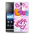 Дизайнерский пластиковый чехол для Sony Xperia S День Святого Валентина