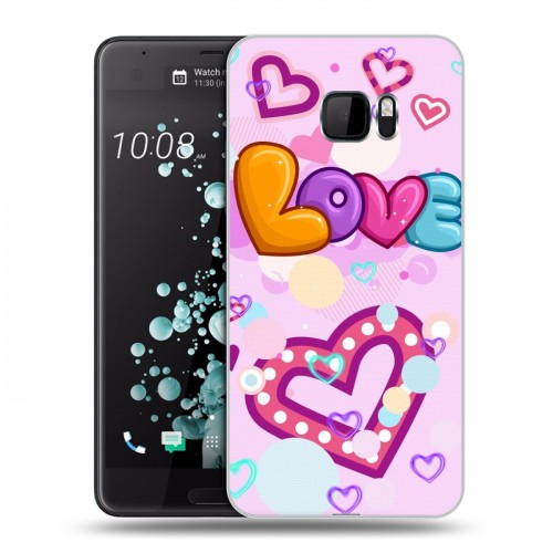 Дизайнерский пластиковый чехол для HTC U Ultra День Святого Валентина