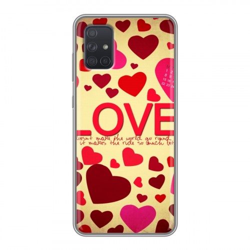 Дизайнерский силиконовый чехол для Samsung Galaxy A71 День Святого Валентина