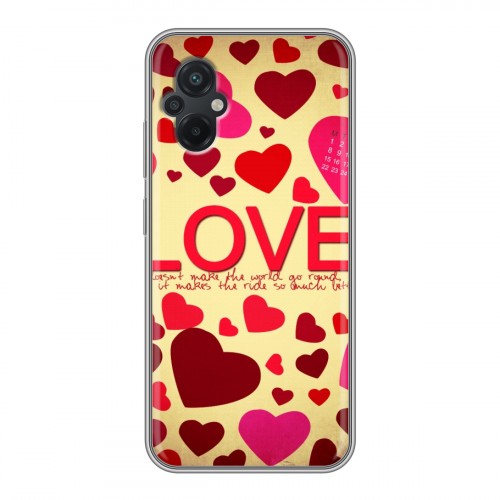 Дизайнерский силиконовый с усиленными углами чехол для Xiaomi Poco M5 День Святого Валентина